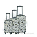 fashion style flower imprint PC+ABS luggage set